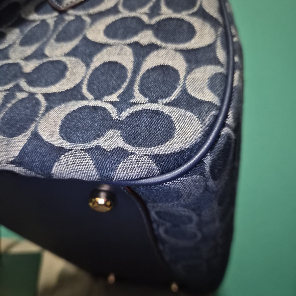 COACH LARGE DENIM ROWAN - Picture 11 of 16